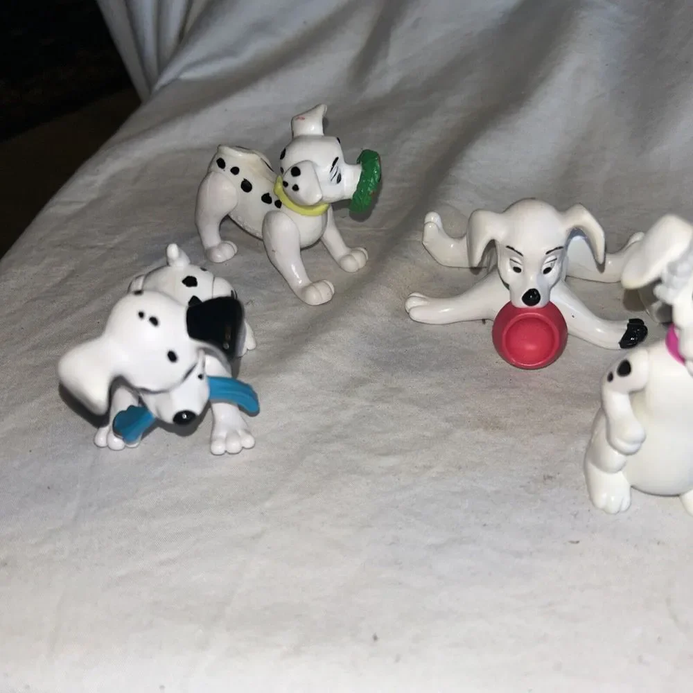 Disney McDonald's 6 Set Disney 101 Dalmatians Dogs Happy‎ Meal Toys LOT Loose B3